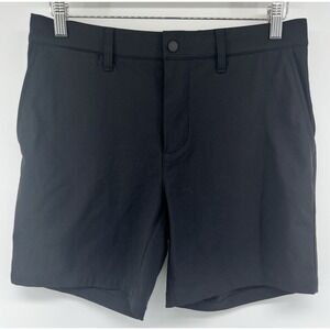 Lacoste Slim Fit Commuter Shorts Black Tagged 32 Actual 33 7" Inseam Stretch